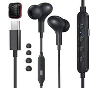 UUR-Écouteurs USB C, Intra-Auriculaires pour Karaoké, Magnétiques Type C Casque avec Câble de Microphone ENC pour Galaxy A35 5G A55 Samsung A54 A34 S24 iPhone 16 15 Pixel 9 8a 7 6a Xiaomi 14 POCO X6