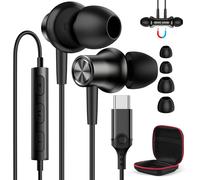 UUR-Écouteurs USB C pour Samsung Galaxy A55 A35 A54 A34 A53 A33 S24 Pixel 9 8a,HiFi Stéréo Magnétique Ecouteurs Filaire USB C avec Micro pour iPhone 16 15 Pro Max Oneplus 12 Redmi Note 13 Pro+POCO X6