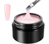 Uur-Gel Construction Ongle Uv, Builder Gel Milky Rose, Gel Uv/Led Pour Gummy Base, Protéger Les Ongles Cassés Renforcement, Extension Manucure De Réparation Nail Art 15g