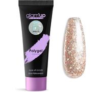 Uur-Glam'up Paris - Poly Gel Semi-Permanent - Gel D'extension En Tube - Gel De Construction Ongles Uv - Art Design Pour Ongles - Facile À Utiliser - Longue Durée - Paillettes Ab