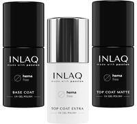 Uur-® Hema Free Top Coat Extra + Top Coat Mat + Base Coat Ensemble Complet De Tops Et Bases Pour Vernis Hybrides 3x6ml