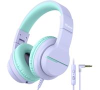 UUR-HS19 Casque Audio Enfants, Ecouteurs Stéréo HD avec Microphone pour Enfants, Limiteur de Volume 85/94dB, Fonction de Partage, Ecouteurs Pliables pour l'Ecole/Ordinateur/Kindle