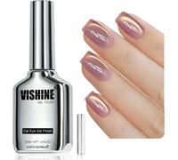 Uur-Ice Glass Vernis Gel Magnétique ?Il De Chat, 16ml Cat Eye Gel Polish Holographic Glitter Shimmer Translucent Sheer Color Magnet Salon Nail Art (Rose Gold Shimmer #406)