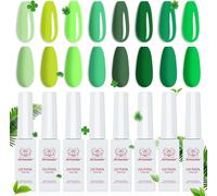 Uur-Lot De 8 Vernis À Ongles Gel, Nouvelles Couleurs Pour Lampe Uv, Vert Pour De Beaux Ongles En Gel Longue Durée, Ensemble De Vernis Gel Pour Débutants Professionnels