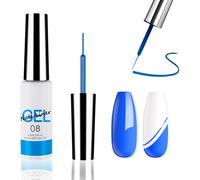 Uur-Vernis À Ongles En Gel Bleu, Gel Pailleté Pour French Nail Art, Gel Uv Shellac Pour Design D'ongles, Gel Soak Off Uv Led Pour Femme, Diy Salon (Bleu, 8 Ml)