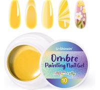 Uur-Vernis À Ongles Gel Ombré, Printemps Été Coloré, Pour Ongles Ombrés, Aura Nails, French Manucure Diy Nail Art #10 Jaune