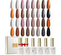 Uur-Vernis Semi Permanent Automne 16+4 Lot Vernis À Ongles Gels Semi-Permanents Avec Base Et Top Coat Matt Uv Led Soak Off Gel Polish Nail French Manucure 6ml