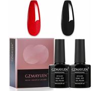 Uur-Vernis Semi Permanent Rouge Et Noir Vernis Gel Uv 10ml 2pcs Vernis Gel Polish Vernis À Ongles Gel Couleur Ongle Uv Gel Vernis Gel Nail Polish Set