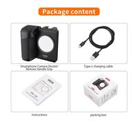 UURIG PH-10 Sans Fil Poignée Support de Téléphone Stabilisateur pour Smartphone Vlog Selfie avec Télécommande Cold Shoe Mount - Type Hand grip