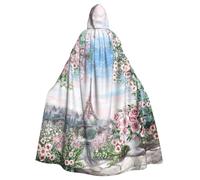 Uusnwaa Belle cape à capuche imprimée Tour Eiffel Paris avec capuche pour homme et femme, costume d'Halloween et de cosplay