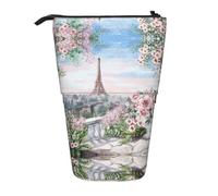 Uusnwaa Belle trousse télescopique avec motif Tour Eiffel Paris - Porte-stylos rétractable - Pour l'école, le bureau, un usage quotidien