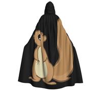 Uusnwaa Cape à capuche unisexe pour adultes avec imprimé écureuil de dessin animé pour Halloween, Noël