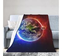Uusnwaa Couverture polaire douce et confortable avec imprimé planète et terre