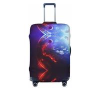 Uusnwaa Housse de protection lavable pour valises de voyage 3D Motif planètes spatiales et étoiles, Noir , M