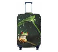 Uusnwaa Housse de protection lavable pour valises de voyage anti-poussière et anti-rayures Motif grenouille d'arbre de la paix, Noir , XL