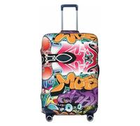 Uusnwaa Housse de protection lavable pour valises de voyage - Motif graffiti hip-hop - Anti-poussière et anti-rayures, Noir , S