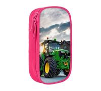 Uusnwaa Pièces de rechange pour machines agricoles, trousse à crayons en tissu Oxford, pochette de rangement, trousse à crayons multifonction avec compartiments, rose, Taille unique, Trousse de