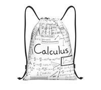 Uusnwaa Sac à dos avec cordon de serrage, motif géométrique, g alcul, sac à dos résistant à l'eau pour la gym, le shopping, le sport, le yoga, Noir , M, Sac à dos de voyage