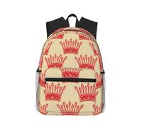 Uusnwaa Sac à dos pour ordinateur portable Motif couronne rouge