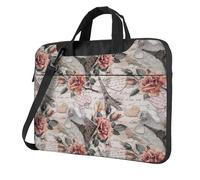 Uusnwaa Sacoche fine classique pour ordinateur portable Motif Tour Eiffel Paris avec bandoulière et poignée, Noir , 13 inch