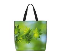 Uusnwaa Sacs fourre-tout Hd Green Nature pour femmes, sac à bandoulière, sac d'épicerie réutilisable, fermeture éclair sur le dessus, essentiels quotidiens