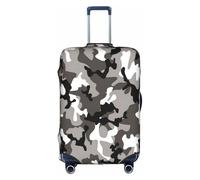 Uusnwaa Travel Ack Housse de bagage lavable avec fermeture éclair dissimulée Motif camouflage Gris/blanc, blanc, M
