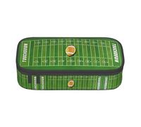 Uusnwaa Trousse à crayons et pochette à fermeture éclair avec poche en maille pour l'école - Grande capacité - Motif ballon de football américain