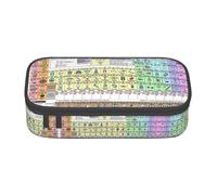 Uusnwaa Trousse à crayons et pochette à fermeture éclair avec tableau périodique des éléments de grande capacité avec poche en maille pour l'école
