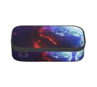 Uusnwaa Trousse à crayons et pochette à fermeture éclair grande capacité avec poche en maille pour l'école Motif planète spatiale et étoiles