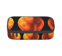 Uusnwaa Trousse à crayons et pochette à fermeture éclair grande capacité avec poche en maille pour l'école Motif planète Mars