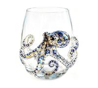Uuxkgu Artisanal Blue Ringed Octopus Glassware,3d Ocean Animal Glass Cup(A)