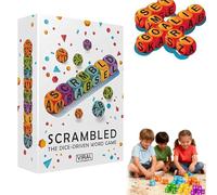 Uuxkgu Jeu De Dés Brouillés，Jeu De Mots avec Dés Mélangés pour 1 À 5 Joueurs - Jeu De Société Amusant Et Stimulant，Voyages Et Soirées en Famille - Apprenez des Mots Tout en Vous Amusant-1PCS