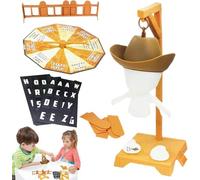 Uuxkgu Jeu De Devinettes Magnétiques,Magnetic Hangman Mystery World Game,Magnetic Hangings Board Game, Magnetic Cowboy Idéal pour Les Enfants Et Les Familles,Jeu De Voyage Amusant (A)