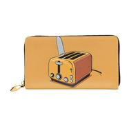 UUYHHGB Portefeuille de grande capacité en cuir synthétique avec fermeture éclair pour cartes de crédit, téléphone, chèques, pochette colorée pour homme et femme, jolie tronçonneuse pleurante, 1,