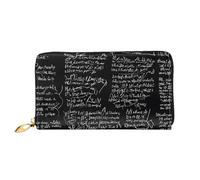 UUYHHGB Portefeuille de grande capacité en cuir synthétique imprimé (science abstraite) avec porte-cartes de crédit, organiseur de téléphone, carnet de chèque, sac à fermeture éclair, portefeuille