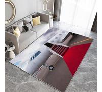 UUZEAI Avion de L'Aéroport Tapis 3D Impression Moderne, Paillasson Doux Poils Courts Grand Lavable Tapis de Sol Intérieur Antiderapant pour Chambre, Salon, Couloir, Bureau Décoration 70x140cm