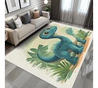 UUZEAI Tapis Chambre D’Enfant Imprimés Dinosaure Dessin Animé pour Garcons Filles, Motif Forêt Animaux Tapis Poil Court, Tapis Intérieur Antidérapant Lavable pour Salon Chambre 40x120cm