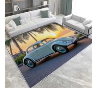 UUZEAI Tapis Chambre pour Enfants Garçons Tapis Imprimée Voitures Anciennes Tapis Salon Lavable Doux Antidérapant Tapis pour Salle à Manger, Cuisine, Couloir 40x60cm