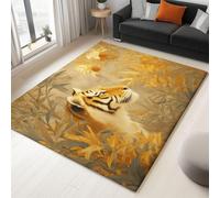 UUZEAI Tapis de Décoratif Tigre Faune de Jungle, Paillasson Lavable Moderne 3D Imprimé Tapis Intérieur Antidérapant Doux à Poils Courts pour Salon, Chambre, Cuisine, Bureau 180x250cm
