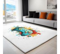 UUZEAI Tapis de Style Graffiti Manette de Jeu Garcon Ado Chambre Décoration Tapis de Sol Grande Antidérapant, Poil Ras Doux, Lavable pour Salon, Salle de Jeux 60x120cm