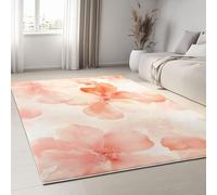 UUZEAI Tapis Intérieur Fleur Rose Aquarelle Filles Tapis de Chambre Doux à Poil Ras, Antidérapant et Lavable pour Cuisine, Bbuanderie, Salon Moderne Décoration Maison(180x270cm)