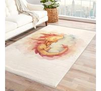 UUZEAI Tapis Motif Dragon pour Salon, Chambre à Coucher, Lavable et antidérapant, Motif Animal, pour Chambre d'enfant (80 x 120 cm)