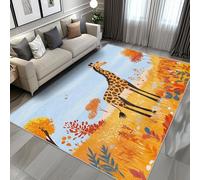 UUZEAI Tapis Motif Girafe pour Chambre d'enfant, Lavable, Doux et antidérapant, Motif Animaux de la Jungle, pour Chambre de bébé, Fin (180 x 250 cm)