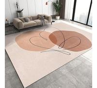 UUZEAI Tapis Salon Moderne Formes Géométriques Abstraite, Motif d'amour de Ligne Minimaliste Tapis Rectangle Antidérapant Lavable pour Décor de Sol de Chambre Couloir Cuisine 60x100cm