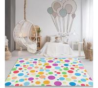 UUZEAI Tapis Salon Moderne Motifs à Pois Colorés Chambre Enfant Décoration Tapis de Sol Rectangulaire Antidérapant et Lavable Paillasson Interieur Entree Doux à Poils Ras 200x280cm