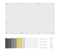 UUZEAI Voile d'ombrage imperméable 2.8 x 4.4 m rectangulaire pour Jardin terrasse ou pergola Protection Solaire à 95% Contre Les UV, Cordes incluses, Blanc
