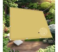 UUZEAI Voile D'ombrage Imperméable Rectangulaire 9x9 m Toile Ombrage 95% UV Protection avec Oeillets et Fixation Bâche Dombrages pour Patio Terrasse Extérieur, Jaune Sable