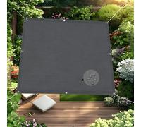 UUZEAI Voile D'ombrage Imperméable Rectangulaire 9x9 m Toile Ombrage 95% UV Protection avec Oeillets et Fixation Bâche Dombrages pour Patio Terrasse Extérieur, Gris Foncé
