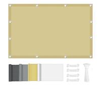 UUZEAI Voile d'ombrage rectangulaire 2.8 x 4.6 m imperméable avec Cordes Protection UV 95%, Jaune pour terrasse, Balcon ou pergola