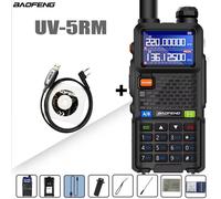 UV-5RM 3800mAh batterie USB-C 10W Baofeng talkie-walkie FM quatre bandes sans fil fréquence de copie 999CH AM Radios bidirectionnelles mise à jour UV-5R - Type Programming Cable